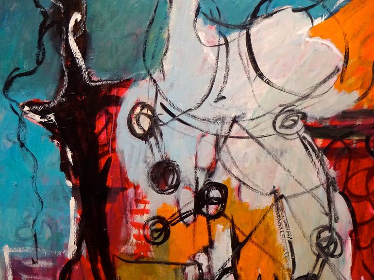 Original Abstract Expressionism Horse Painting by Engelina Zandstra