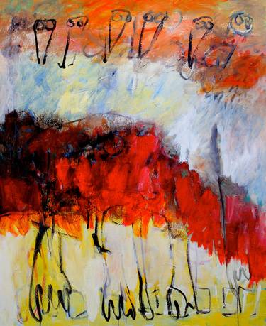 Original Abstract Expressionism Fantasy Paintings by Engelina Zandstra