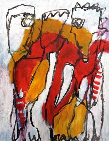 Original Abstract Expressionism People Paintings by Engelina Zandstra