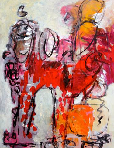 Original Abstract Expressionism Fantasy Paintings by Engelina Zandstra