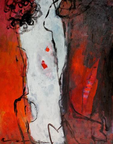 Original Abstract Expressionism Women Paintings by Engelina Zandstra