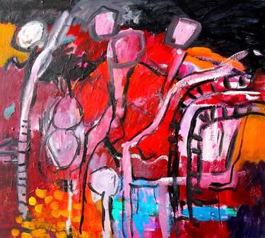 Original Expressionism Abstract Paintings by Engelina Zandstra