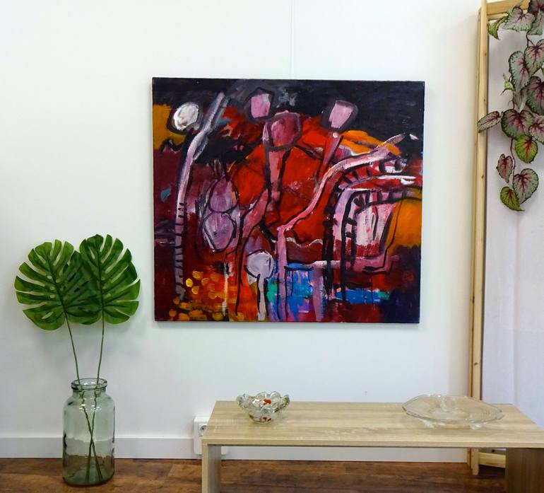 Original Expressionism Abstract Painting by Engelina Zandstra