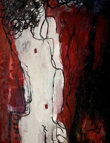 Print of Abstract Expressionism Women Paintings by Engelina Zandstra