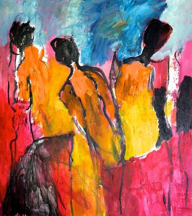 Original Abstract Expressionism Women Paintings by Engelina Zandstra