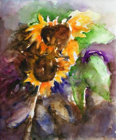 Print of Abstract Expressionism Floral Paintings by Engelina Zandstra