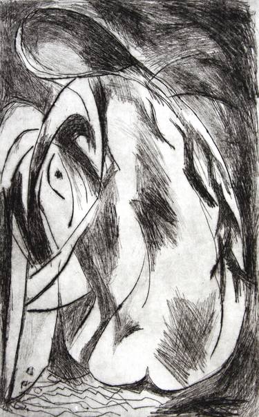 Original Abstract Expressionism Women Printmaking by Engelina Zandstra