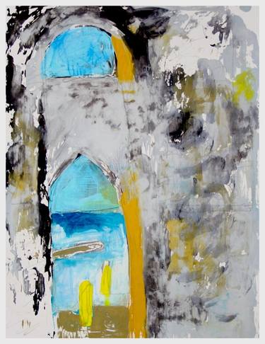 Original Abstract Expressionism Architecture Printmaking by Engelina Zandstra