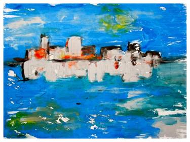 Original Abstract Expressionism Cities Printmaking by Engelina Zandstra