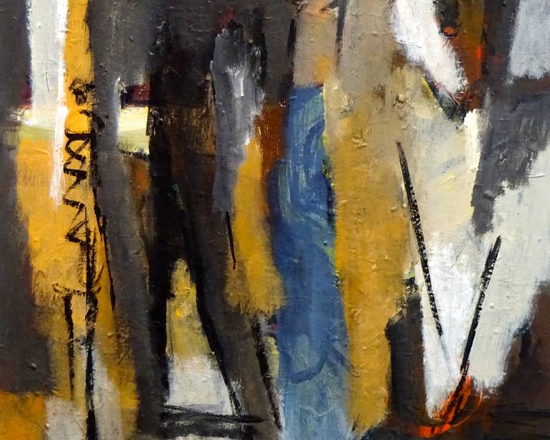 Original Abstract Expressionism People Painting by Engelina Zandstra