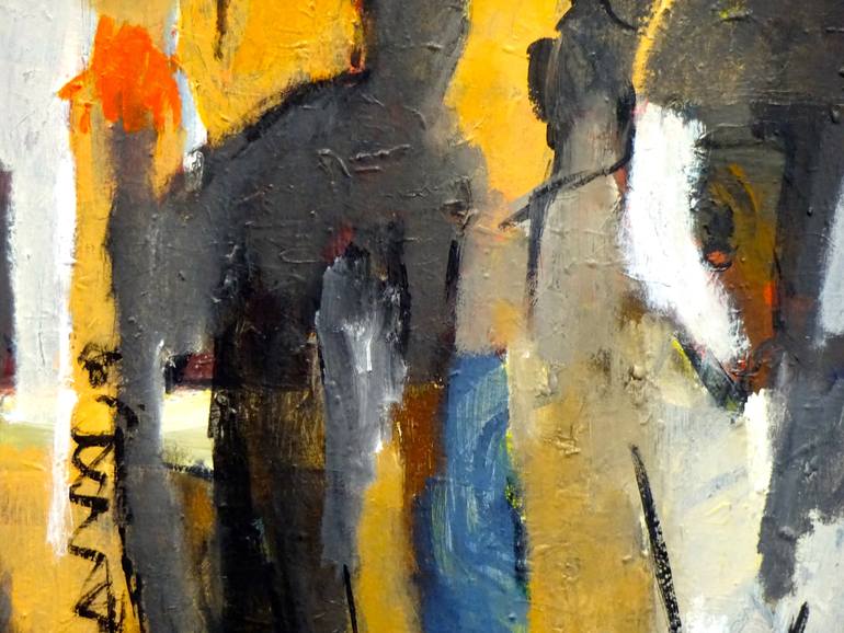 Original Abstract Expressionism People Painting by Engelina Zandstra