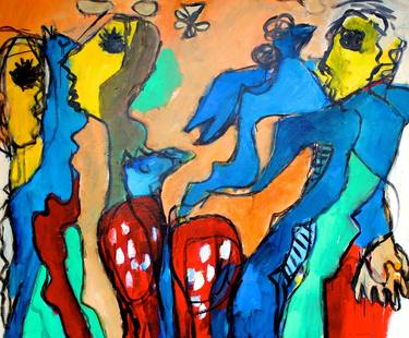 Print of Abstract People Paintings by Engelina Zandstra