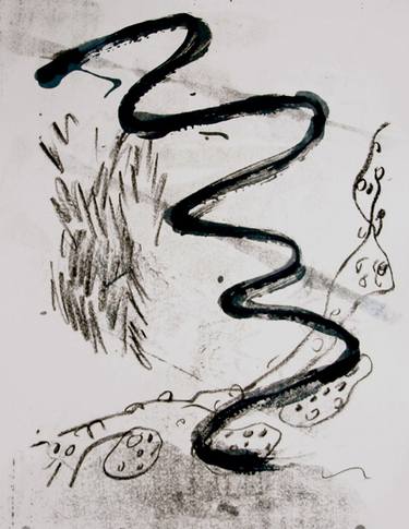 Original Abstract Expressionism Abstract Printmaking by Engelina Zandstra