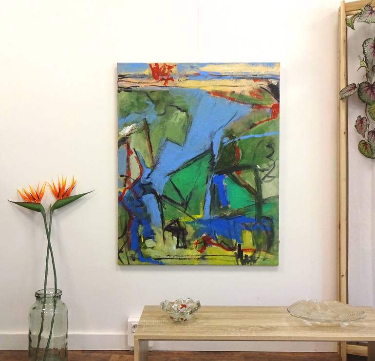 Original Abstract Expressionism Abstract Painting by Engelina Zandstra