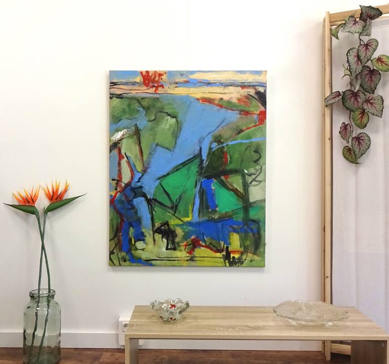 Original Abstract Expressionism Abstract Painting by Engelina Zandstra