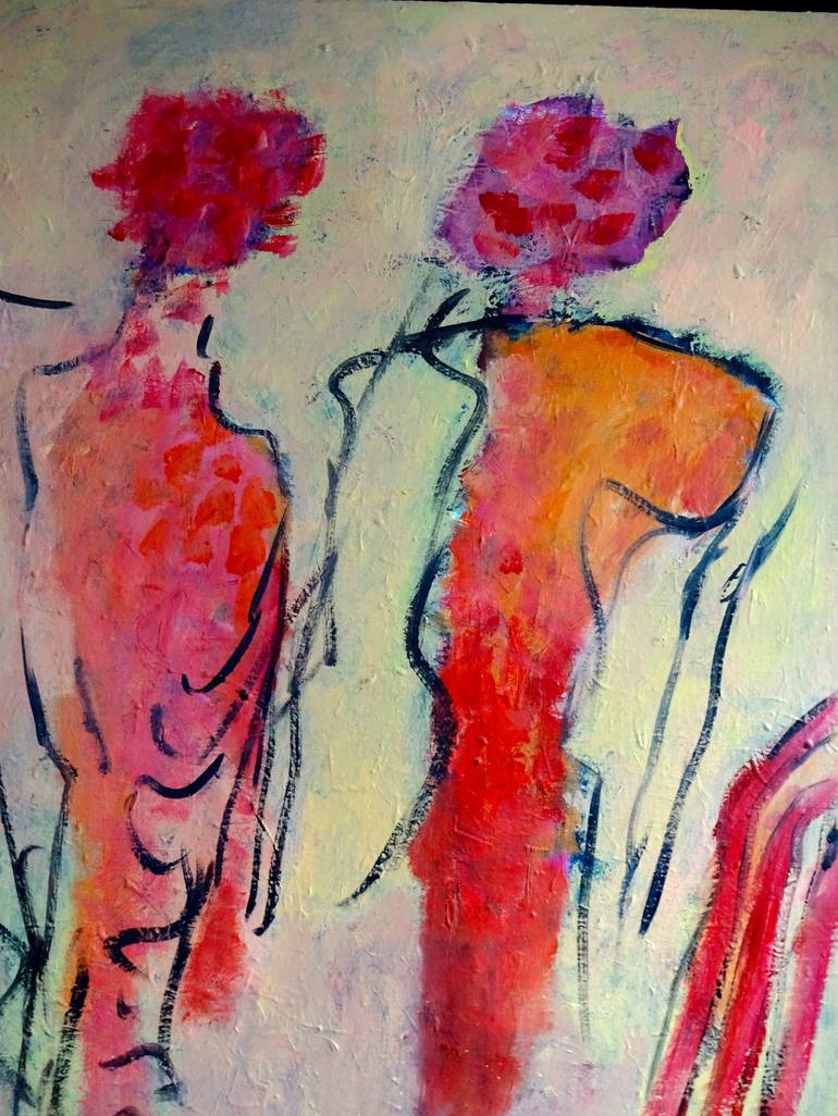 Original Abstract Expressionism Women Painting by Engelina Zandstra