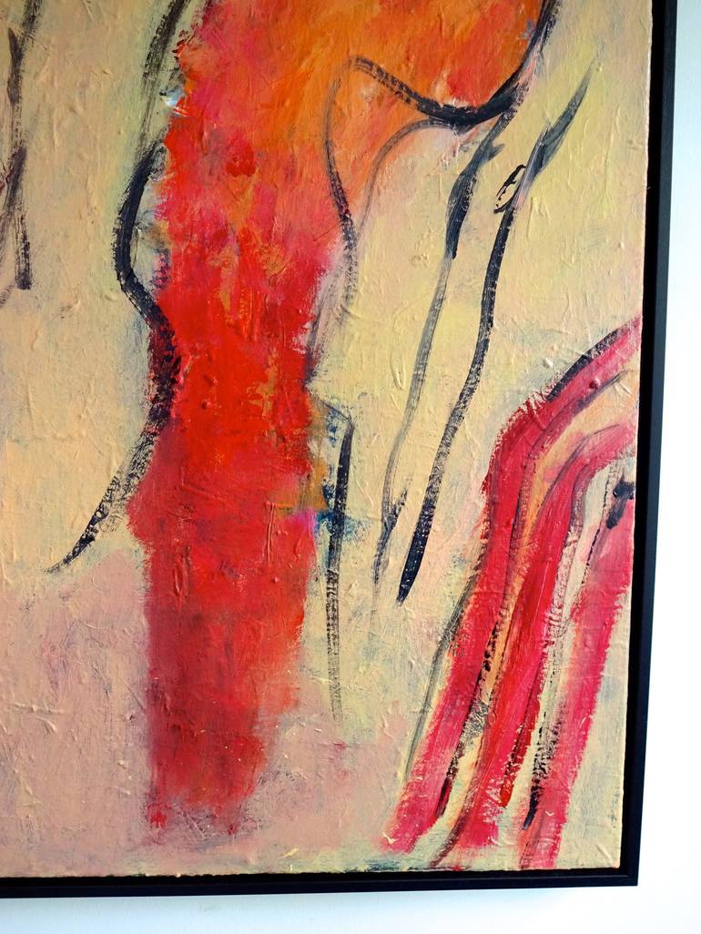 Original Abstract Expressionism Women Painting by Engelina Zandstra