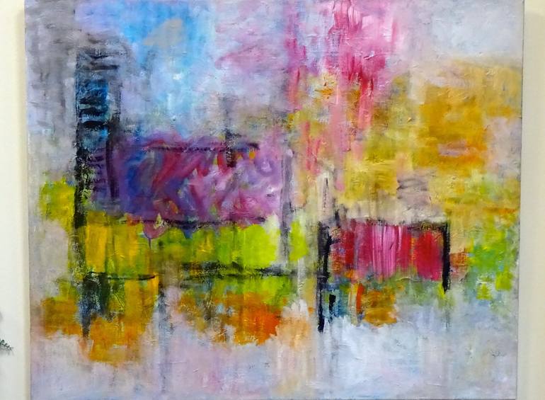 Original Abstract Expressionism Abstract Painting by Engelina Zandstra