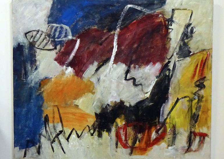 Original Abstract Landscape Painting by Engelina Zandstra