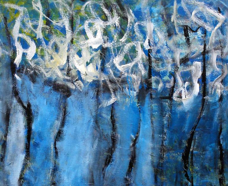 Original Abstract Expressionism Abstract Painting by Engelina Zandstra