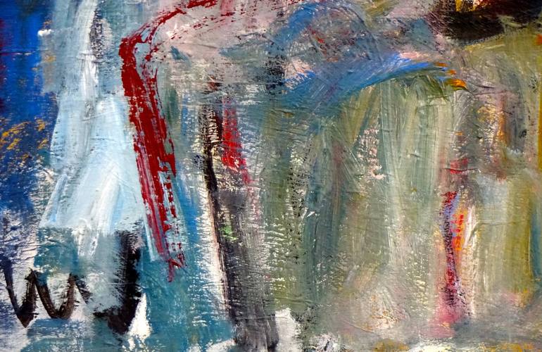 Original Abstract Landscape Painting by Engelina Zandstra