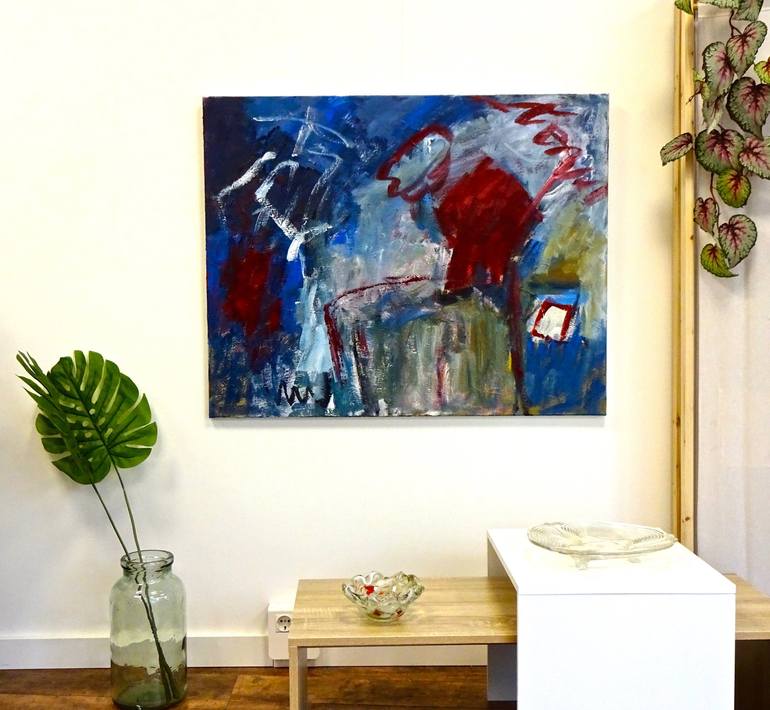 Original Abstract Landscape Painting by Engelina Zandstra