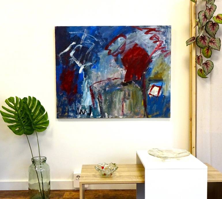 Original Abstract Landscape Painting by Engelina Zandstra