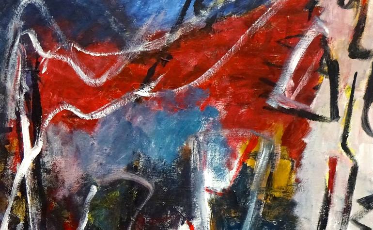 Original Abstract Expressionism Abstract Painting by Engelina Zandstra