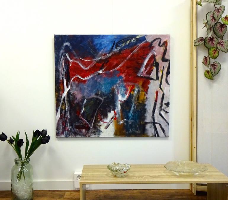 Original Abstract Expressionism Abstract Painting by Engelina Zandstra