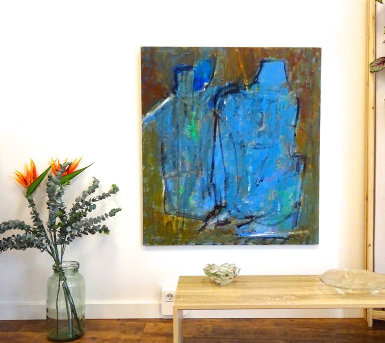 Original Abstract Expressionism People Painting by Engelina Zandstra