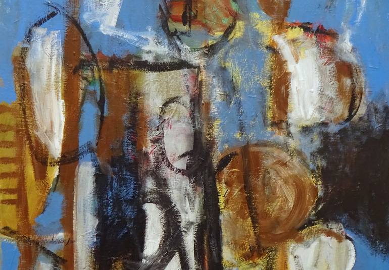 Original Abstract People Painting by Engelina Zandstra