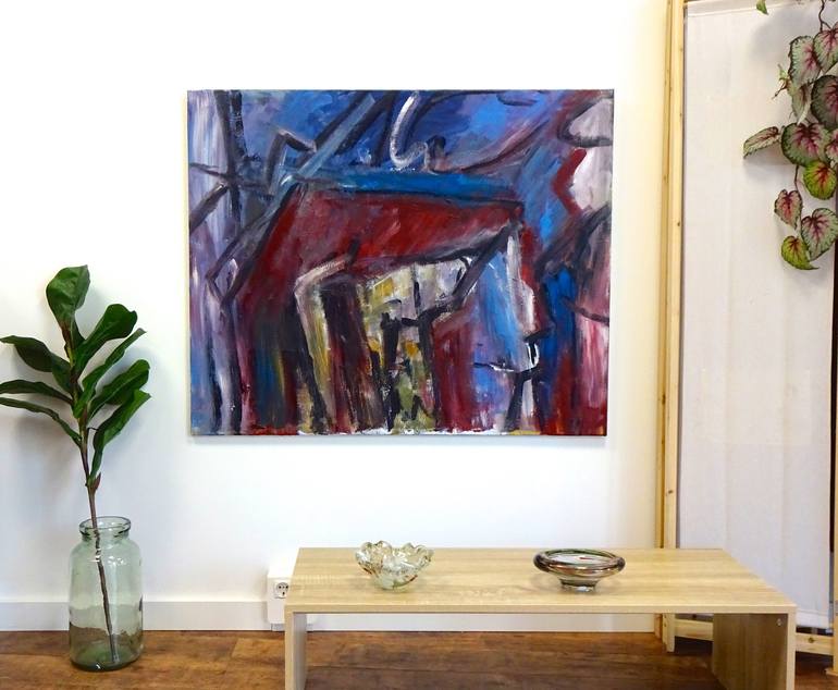 Original Abstract Expressionism Abstract Painting by Engelina Zandstra