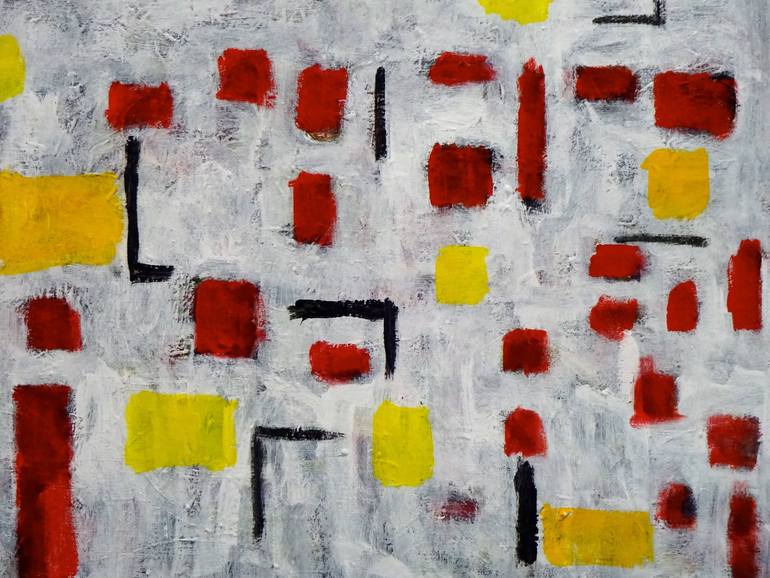 Original Abstract Expressionism Abstract Painting by Engelina Zandstra