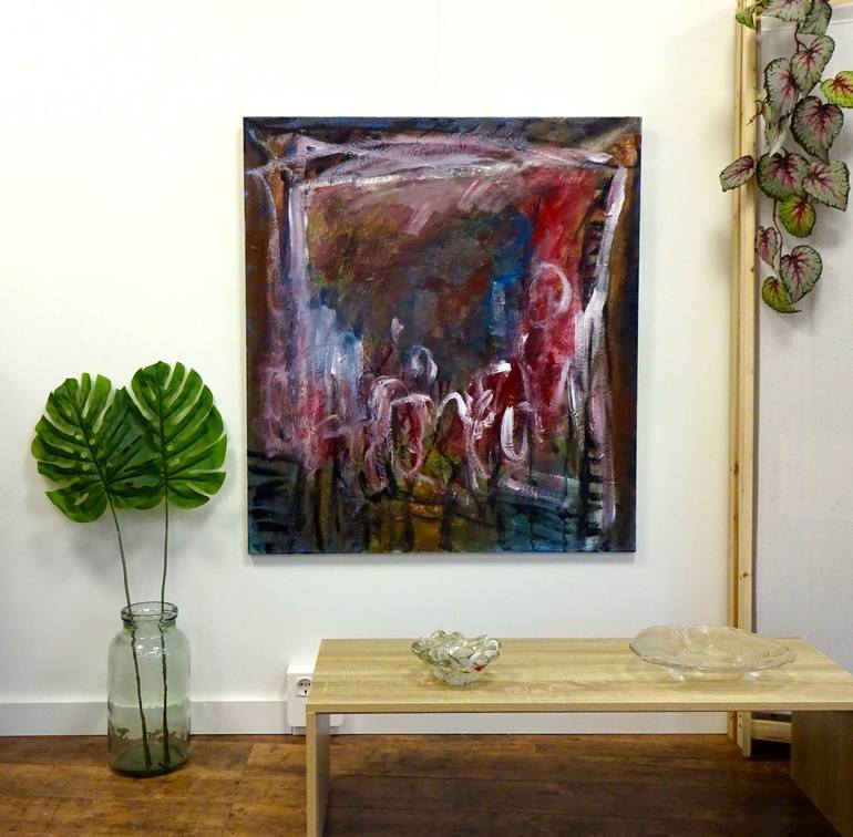 Original Abstract Expressionism Abstract Painting by Engelina Zandstra