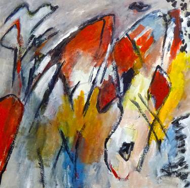 Original Abstract Expressionism Abstract Paintings by Engelina Zandstra