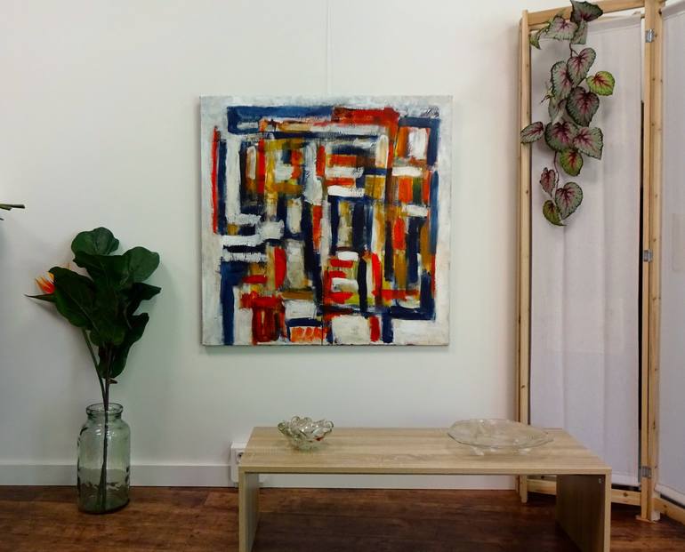 Original Abstract Expressionism Abstract Painting by Engelina Zandstra