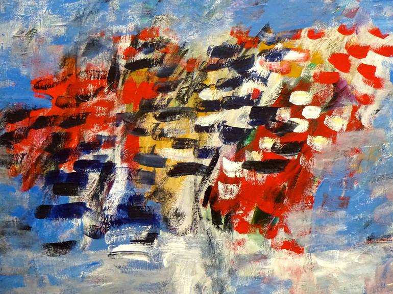 Original Abstract Expressionism Abstract Painting by Engelina Zandstra