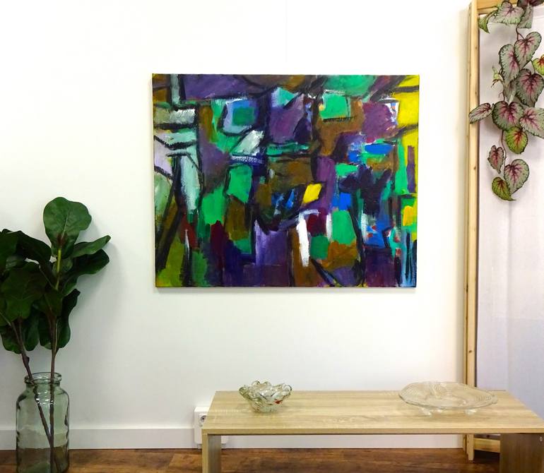 Original Abstract Expressionism Abstract Painting by Engelina Zandstra