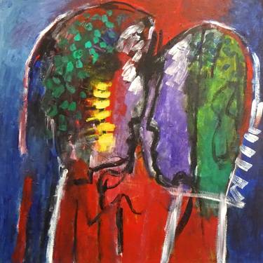 Original Abstract Expressionism People Paintings by Engelina Zandstra