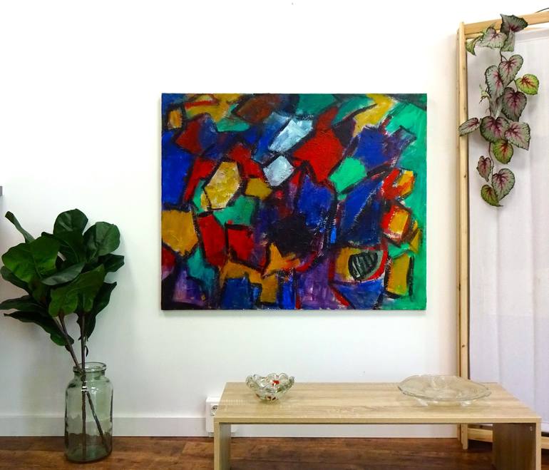 Original Abstract Expressionism Abstract Painting by Engelina Zandstra