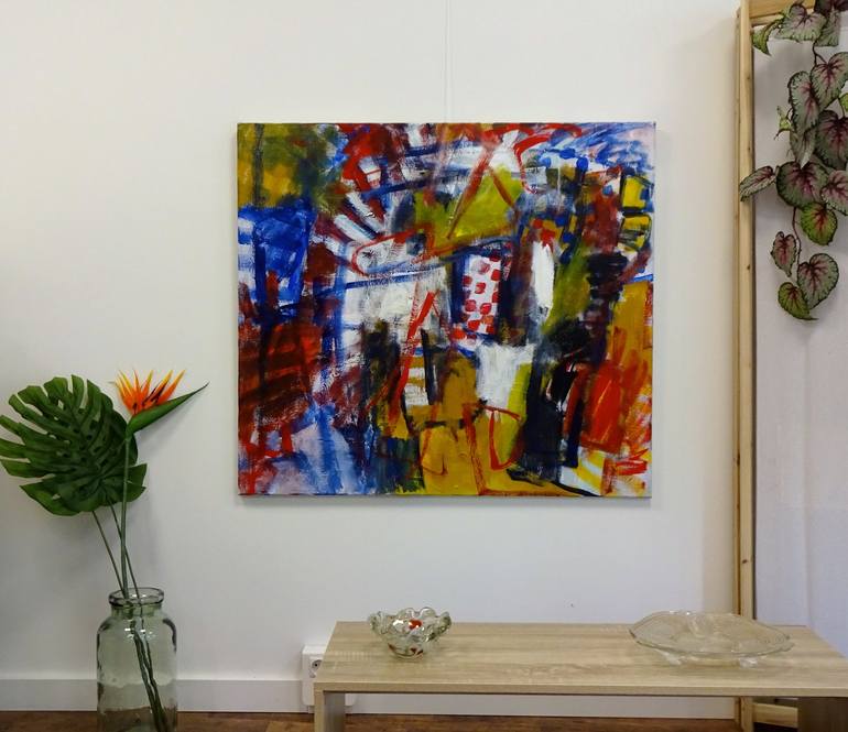 Original Abstract Expressionism Abstract Painting by Engelina Zandstra