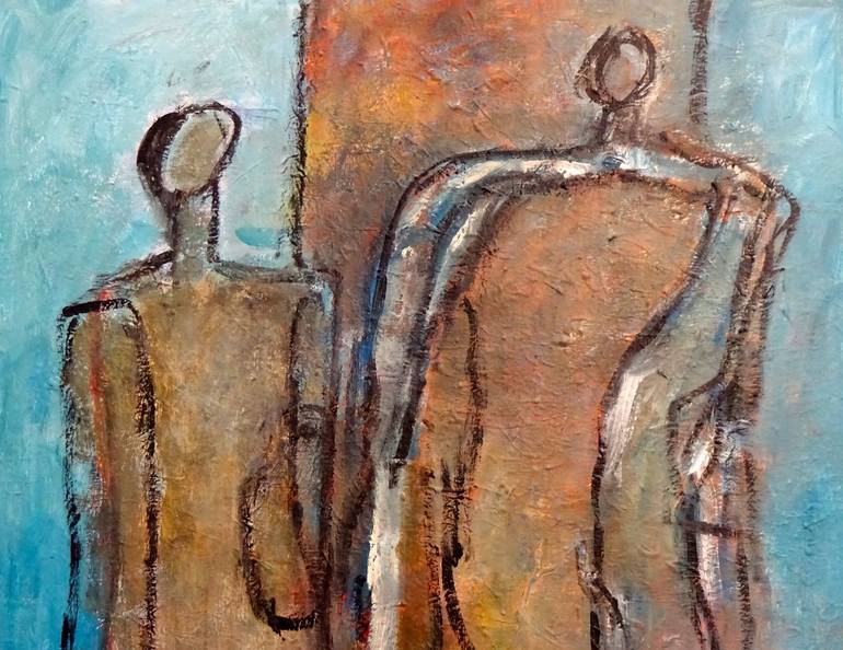 Original Abstract People Painting by Engelina Zandstra