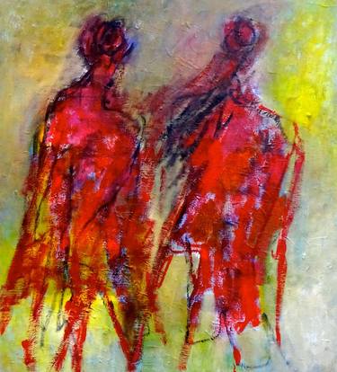 Print of Abstract People Paintings by Engelina Zandstra