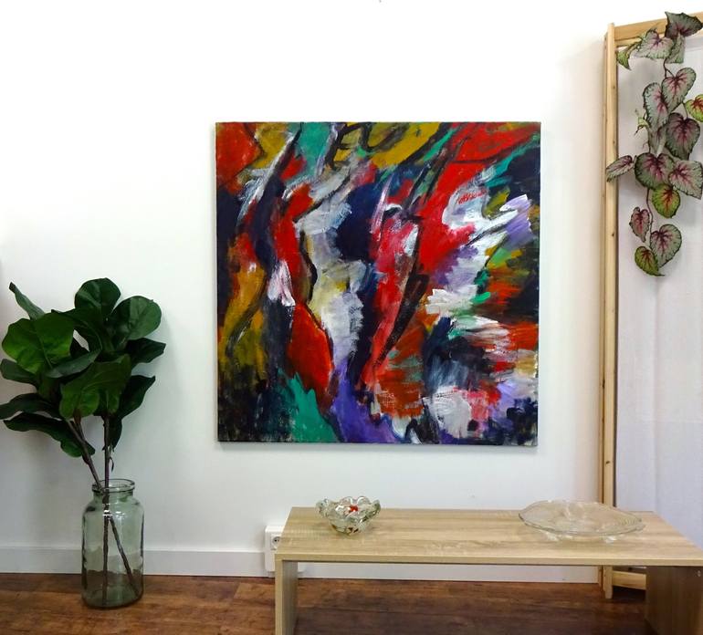 Original Abstract Expressionism Abstract Painting by Engelina Zandstra