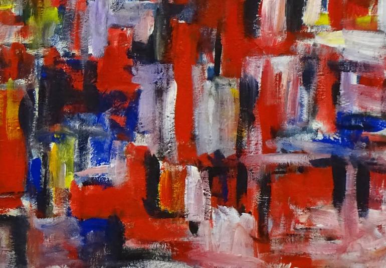 Original Abstract Expressionism Abstract Painting by Engelina Zandstra