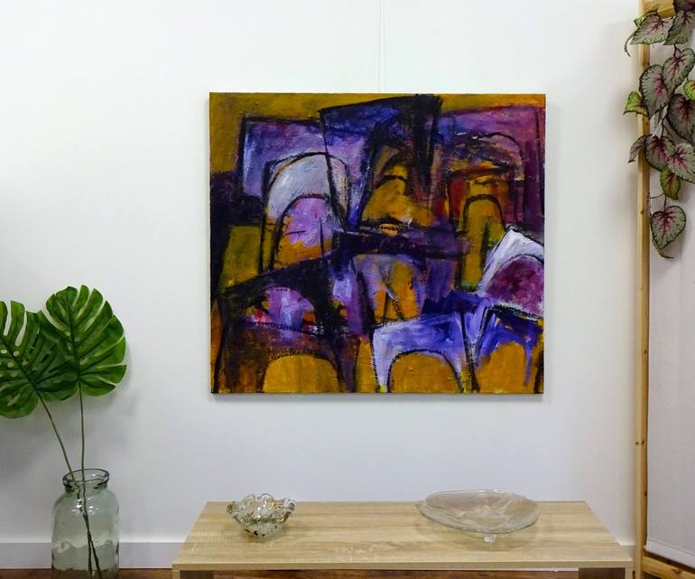 Original Abstract Expressionism Abstract Painting by Engelina Zandstra