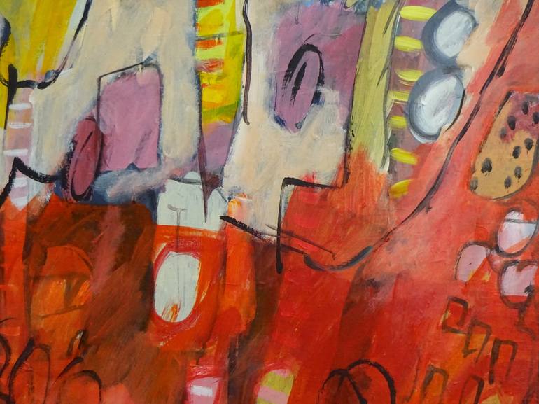 Original Abstract People Painting by Engelina Zandstra