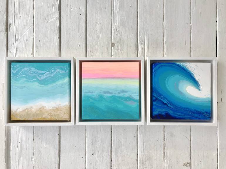 Original Abstract Seascape Painting by Caroline Wright