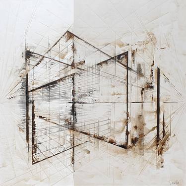 Original Abstract Architecture Paintings by Ludovic Mercher