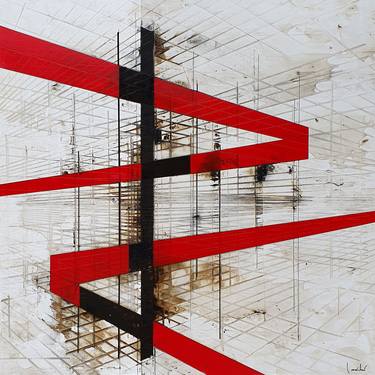 Original Abstract Architecture Paintings by Ludovic Mercher